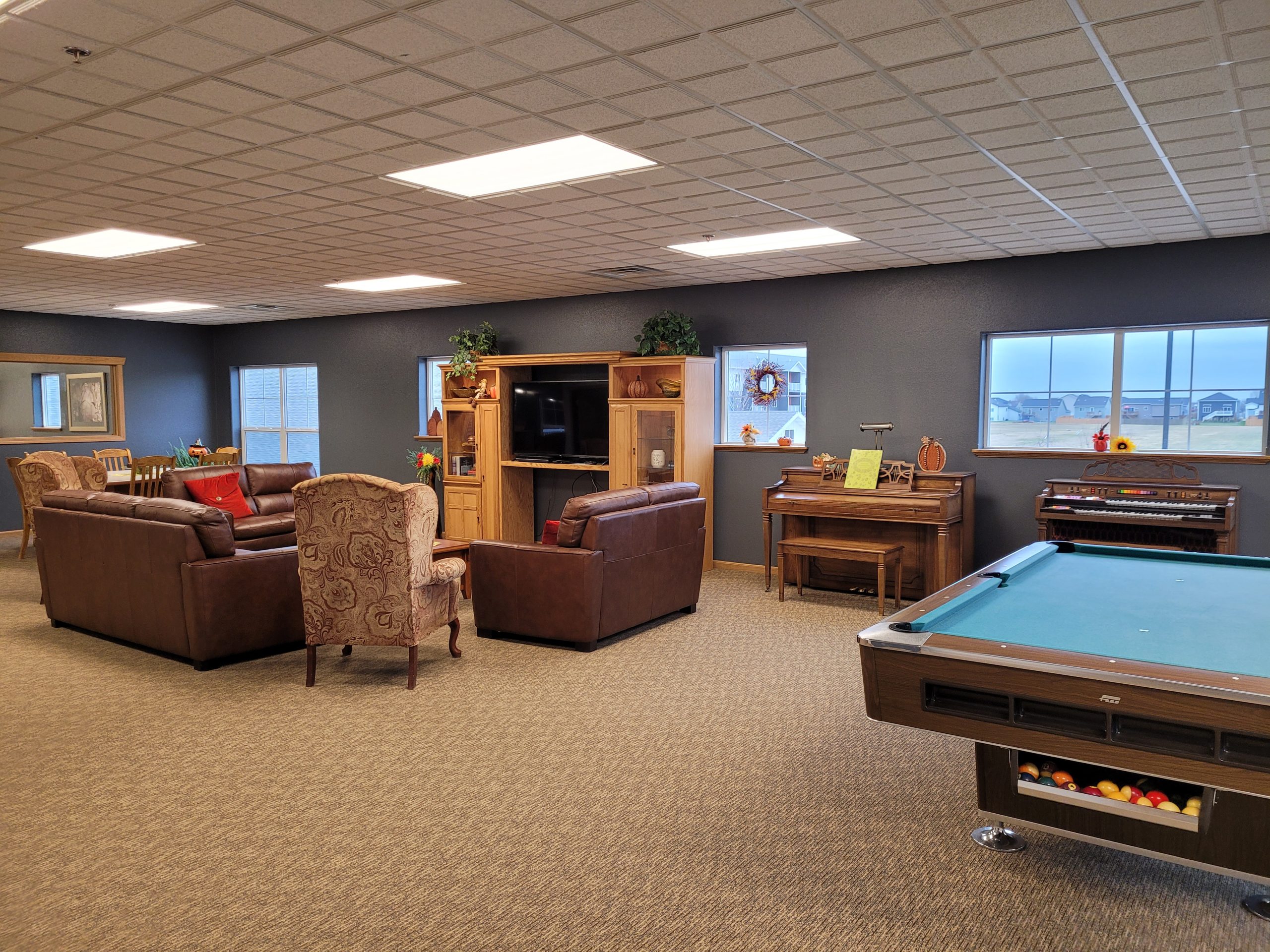 community / game room for activities at The Estates